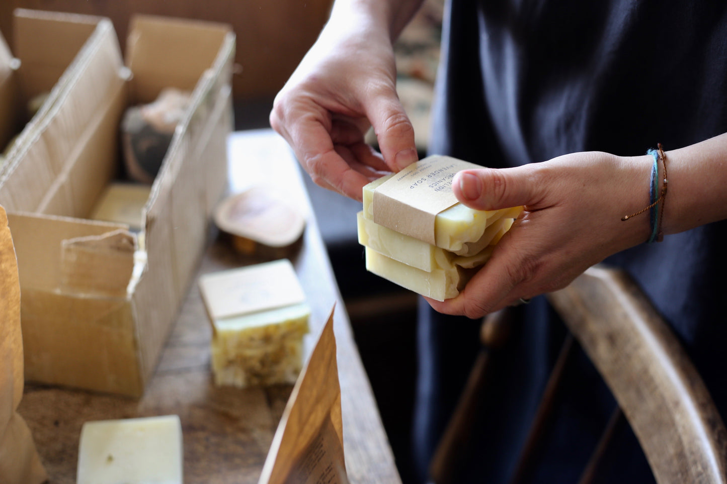 Organic Vegan Soap - Lemongrass, Dandelion and Oat Soap image 2